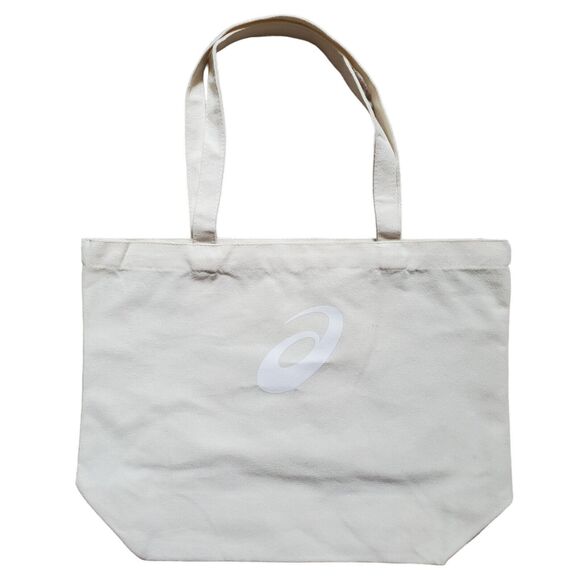 ASICS Canvas Tote Bag Reusable Shopping Gym Travel Washable‎ 14"x14" NEW - Picture 1 of 3
